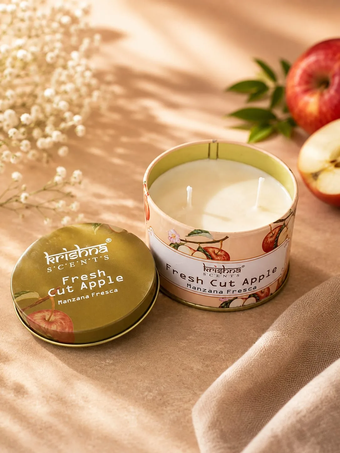 Vela Aromática Krishna Scents Manzana Fresca