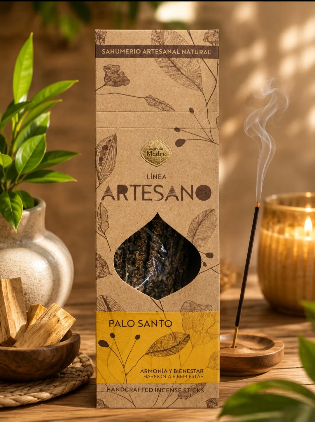 Incienso Artesano Sagrada Madre, Línea Artesano - Palo Santo