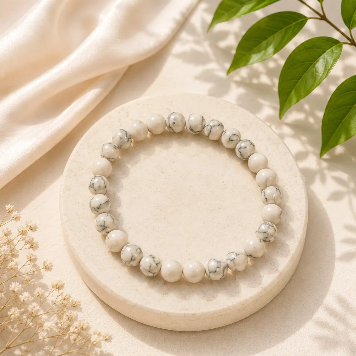 Pulsera de Hawlita Blanca