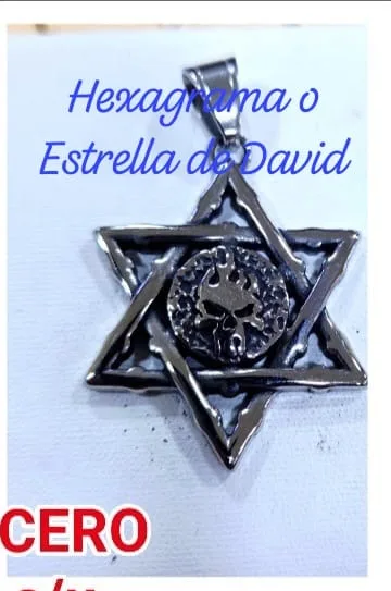 Colgante de Acero - Hexagrama o Estrella de David