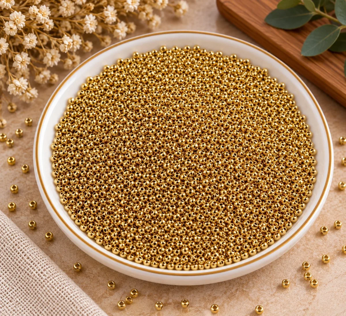 Mostacilla 3mm Dorado
