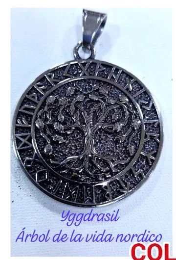 Colgante de Acero - Yggdrasil (Arbol de la vida nordico)