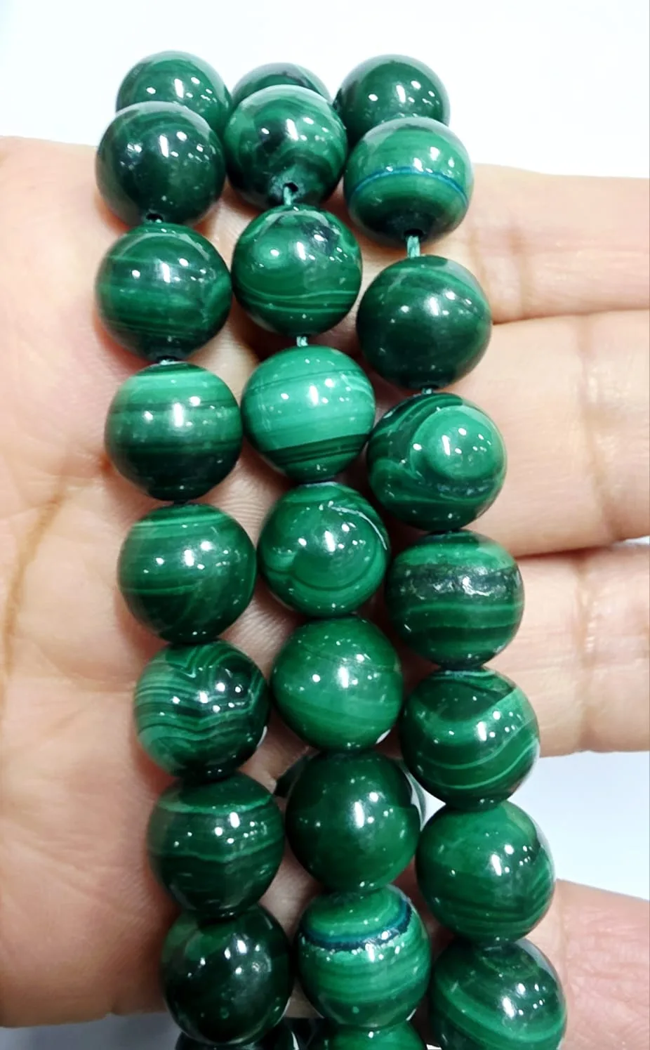 Cuentas de Piedra Malaquita de Katanga 10mm
