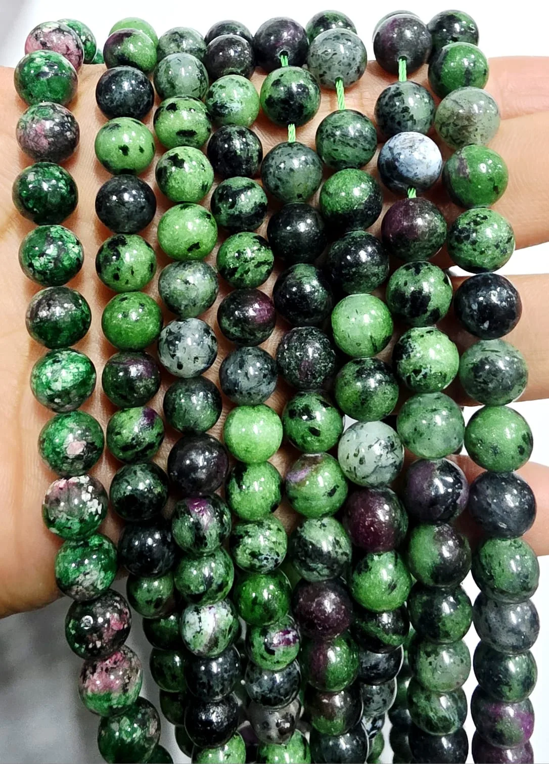 Cuentas de Piedra zoisita rubí 8MM