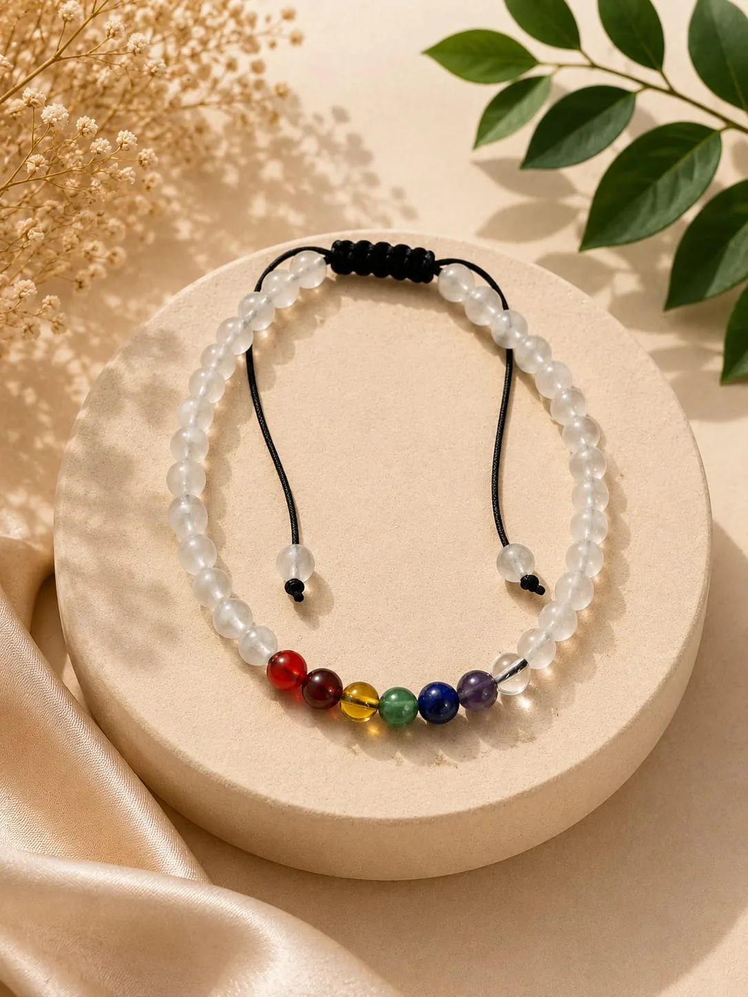 Pulseras 7 Chakras con Cuarzo