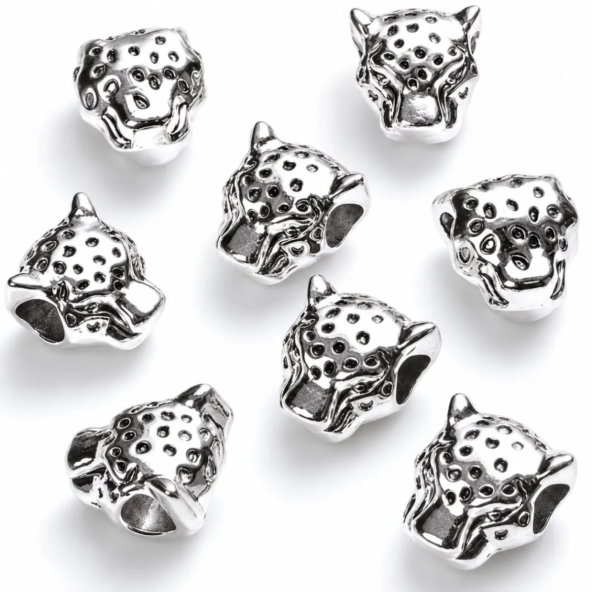 Separador Metálico Cabeza de Leopardo Manchada 6mm