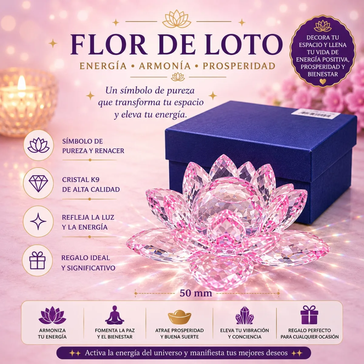 Flor de Loto - Rosa