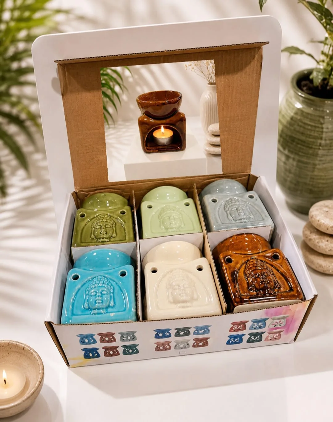 Set Difusor de Aroma Ceramica Buda