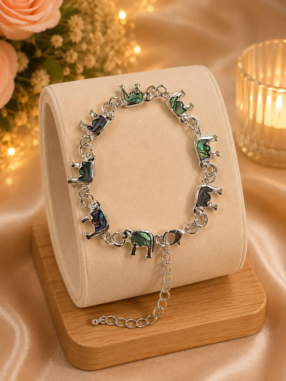 Pulsera de Avalón Natural - Elefantes