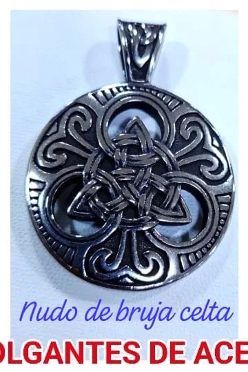 Colgante de Acero - Nudo de bruja celta