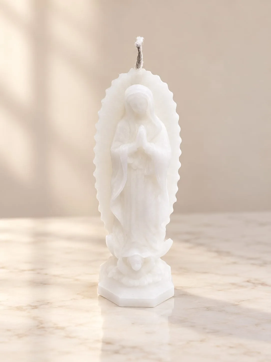 Vela de la Virgen de Guadalupe Blanca
