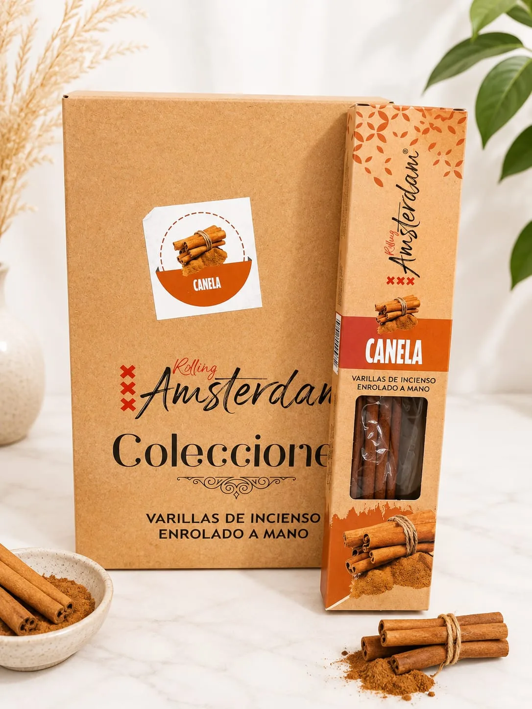 Varillas de Incienso Rolling Amsterdam Colecciones - Canela
