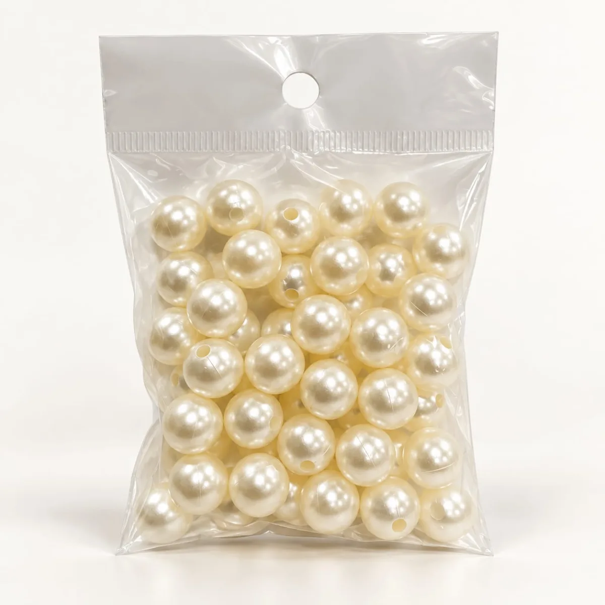 Perla Plástica Crema 12 mm