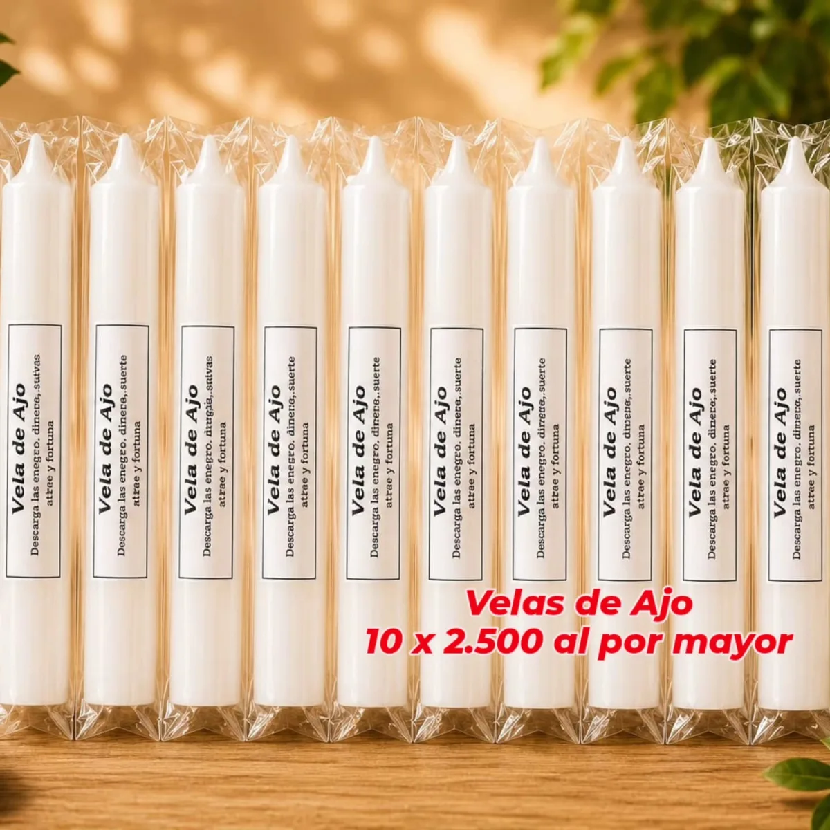 Pack 10 Velas de Ajo