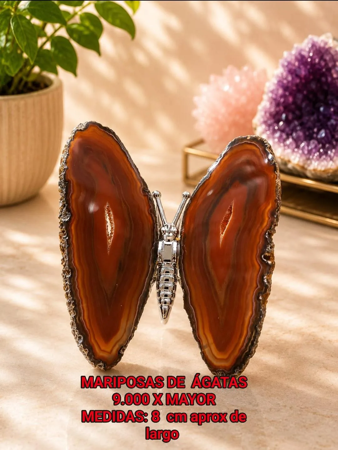 Mariposa de Ágata (café/naranja)