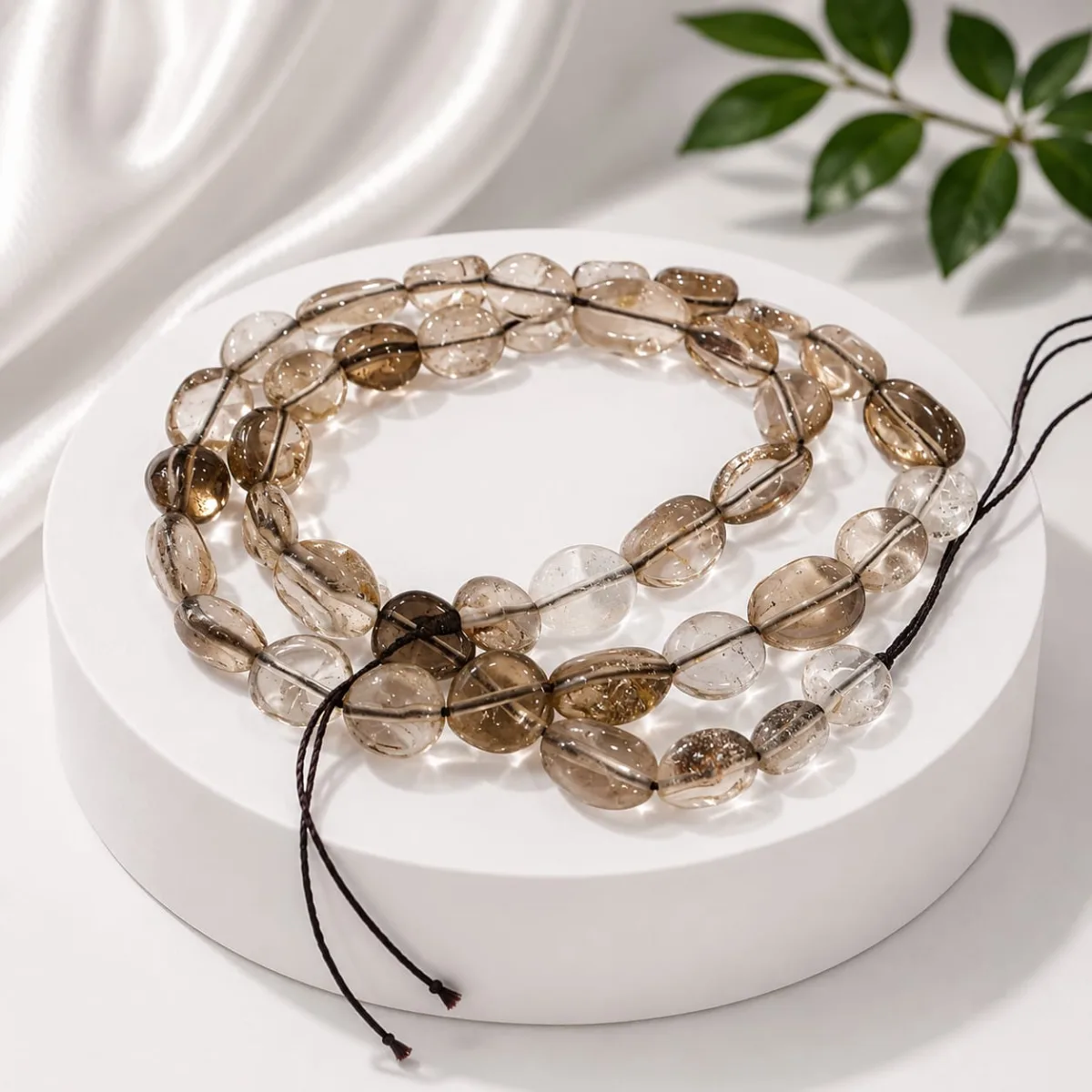 Pulsera Cuarzo Ahumado