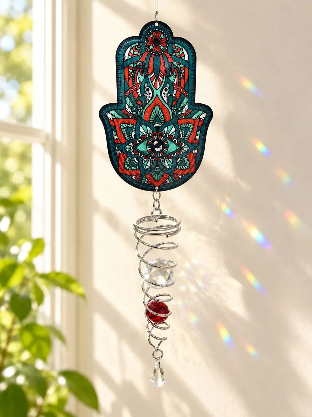 Spinner con Cristal Mano de Fátima