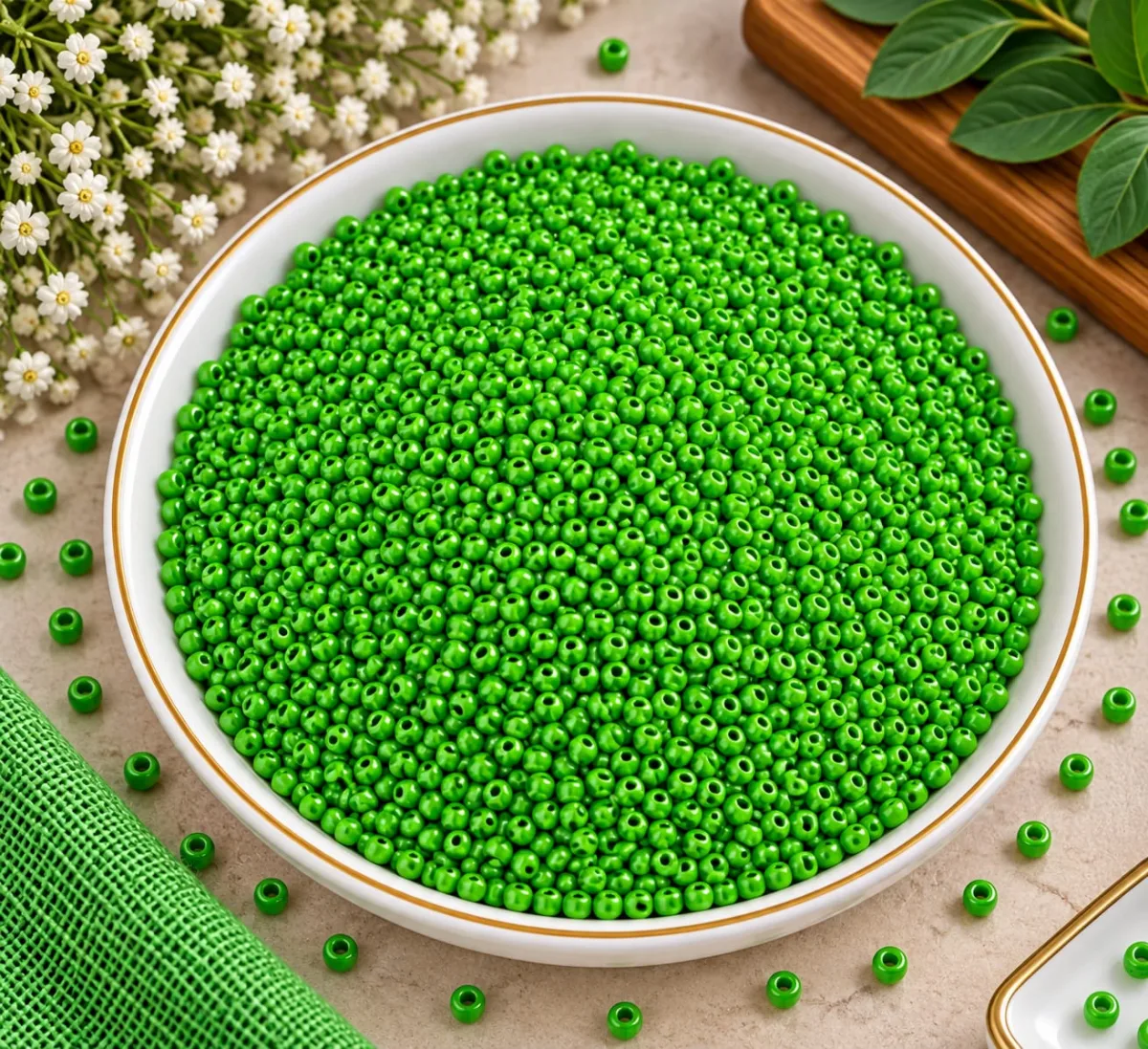 Mostacillón 4mm Verde