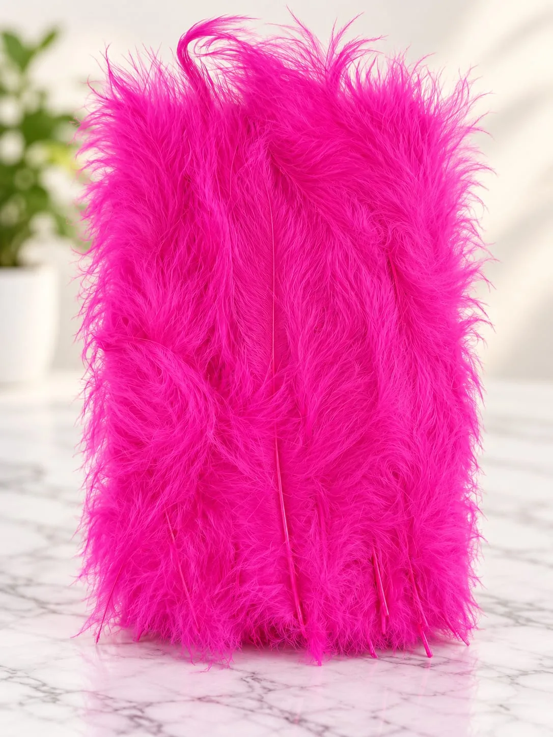 Plumas Esponjosas Fucsia
