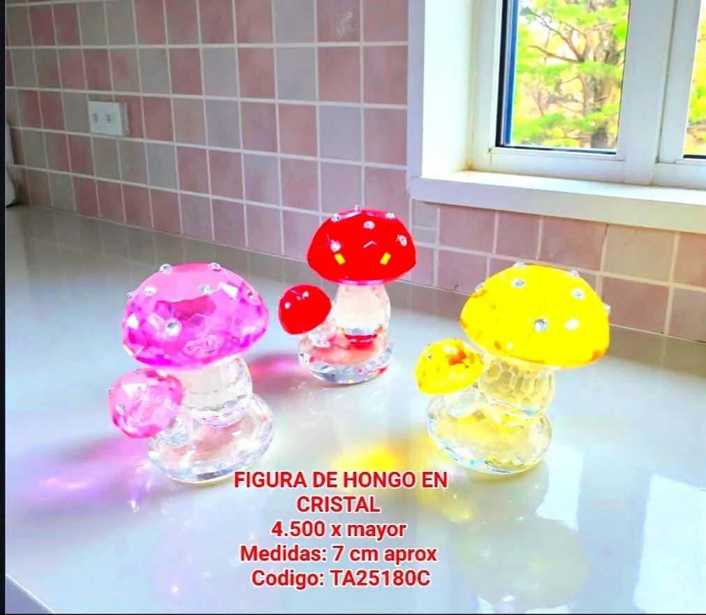 Figura de Hongo en Cristal