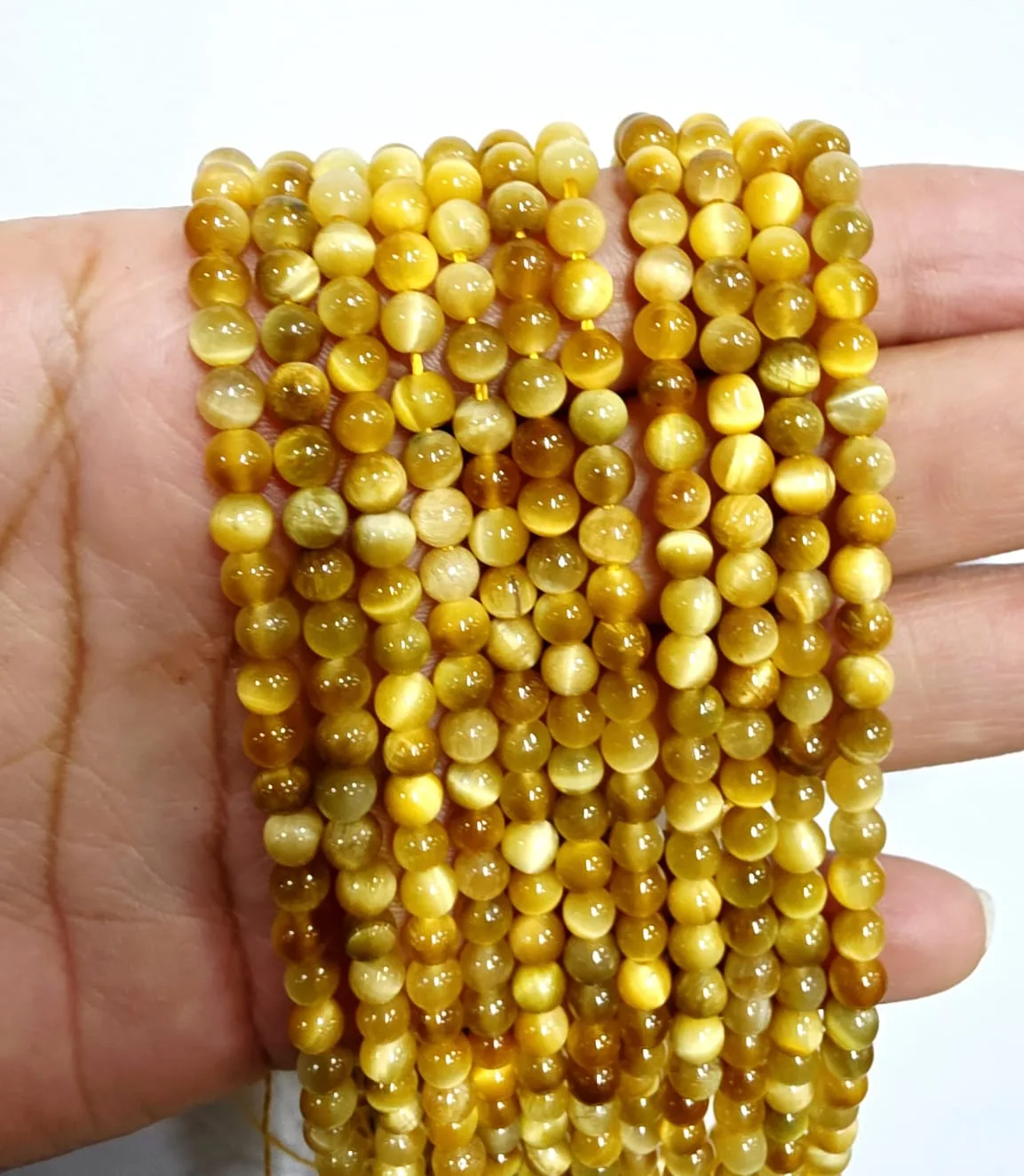 Tira de piedras de Ojo De Tigre GOLD N°6 