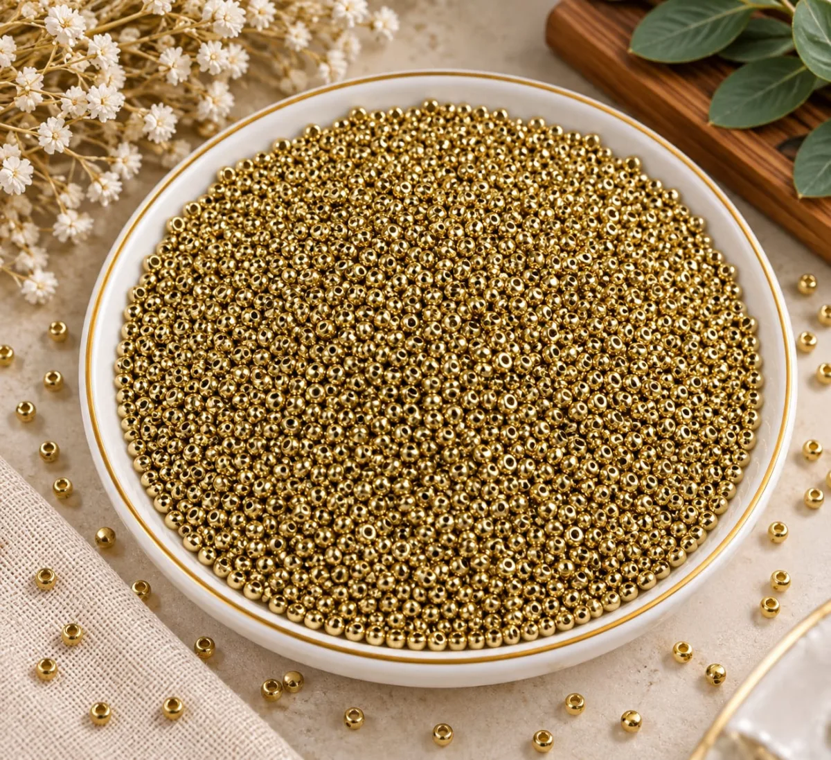 Mostacilla 3mm Dorado