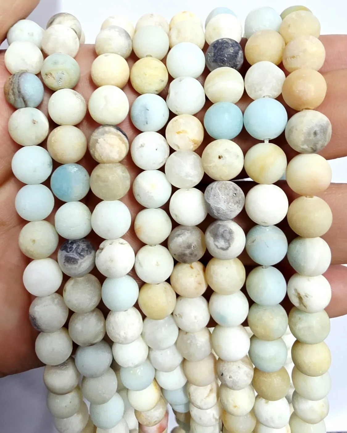 Tira de piedras de Amazonita Opaca N°8