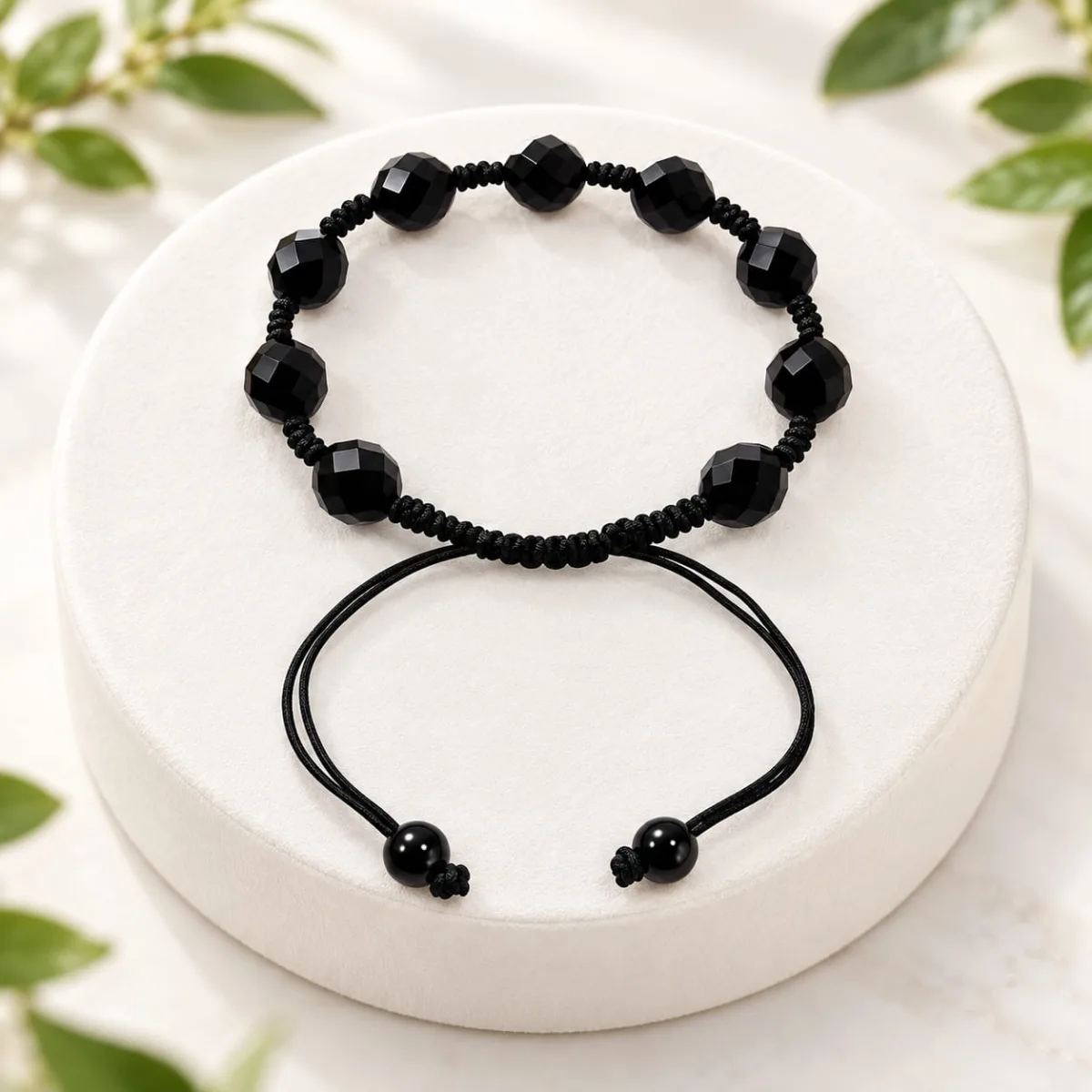 Pulsera Facetada Ónix 8 mm