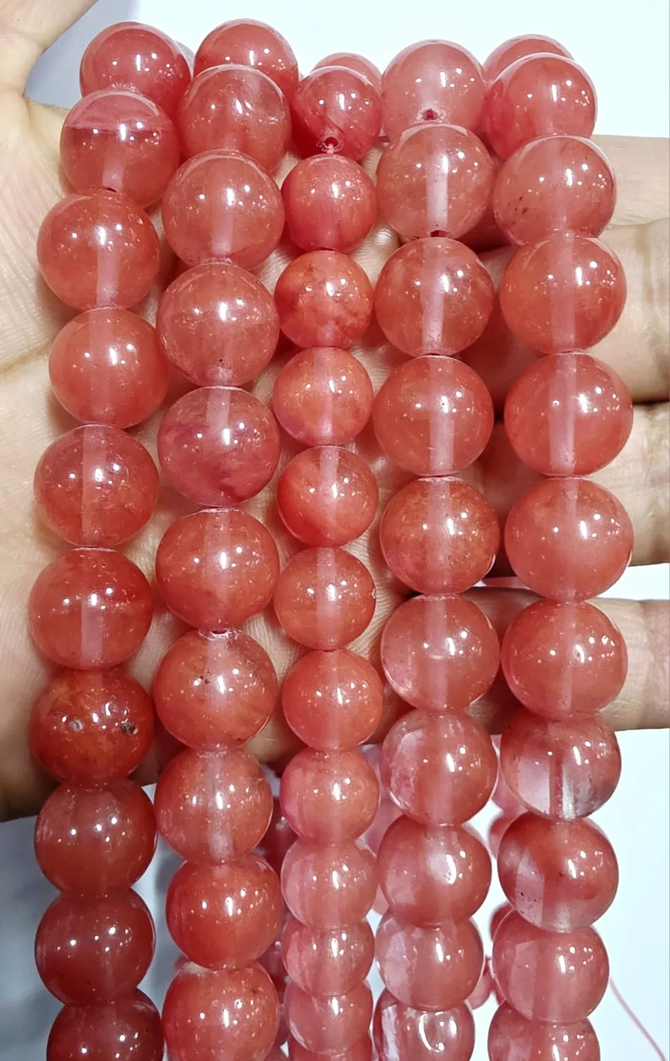 Cuentas de Piedra Cuarzo Cherry 10mm