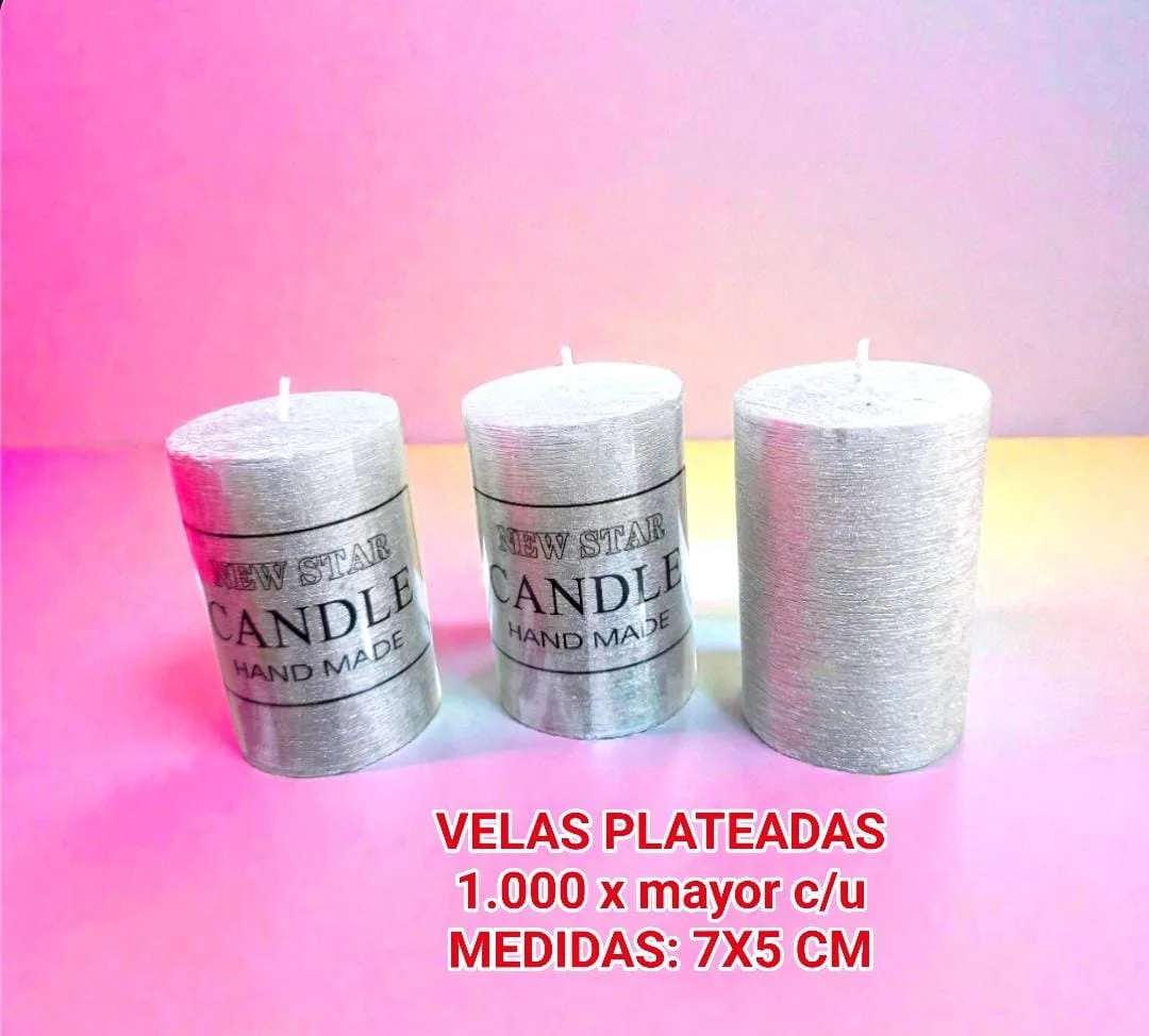 Velas Plateadas Pequeñas