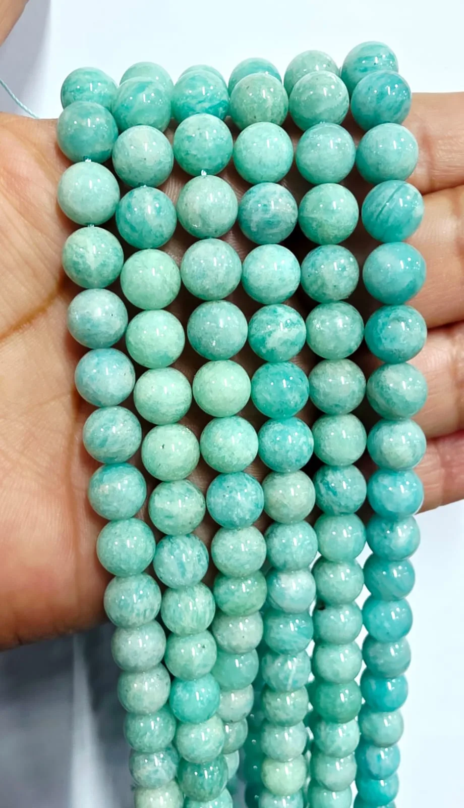 Tira de piedras de Amazonita Original N°6