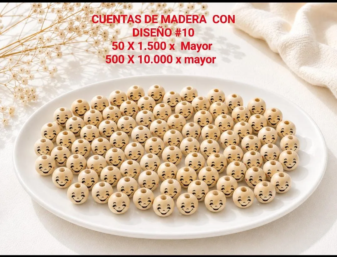 Cuentas de Madera - Diseño #10
