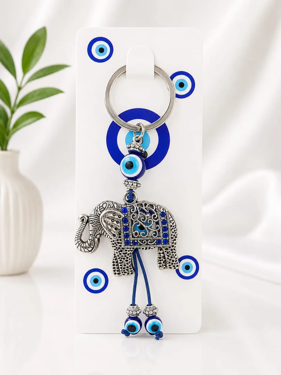 Llavero de Elefante con Ojo Turco