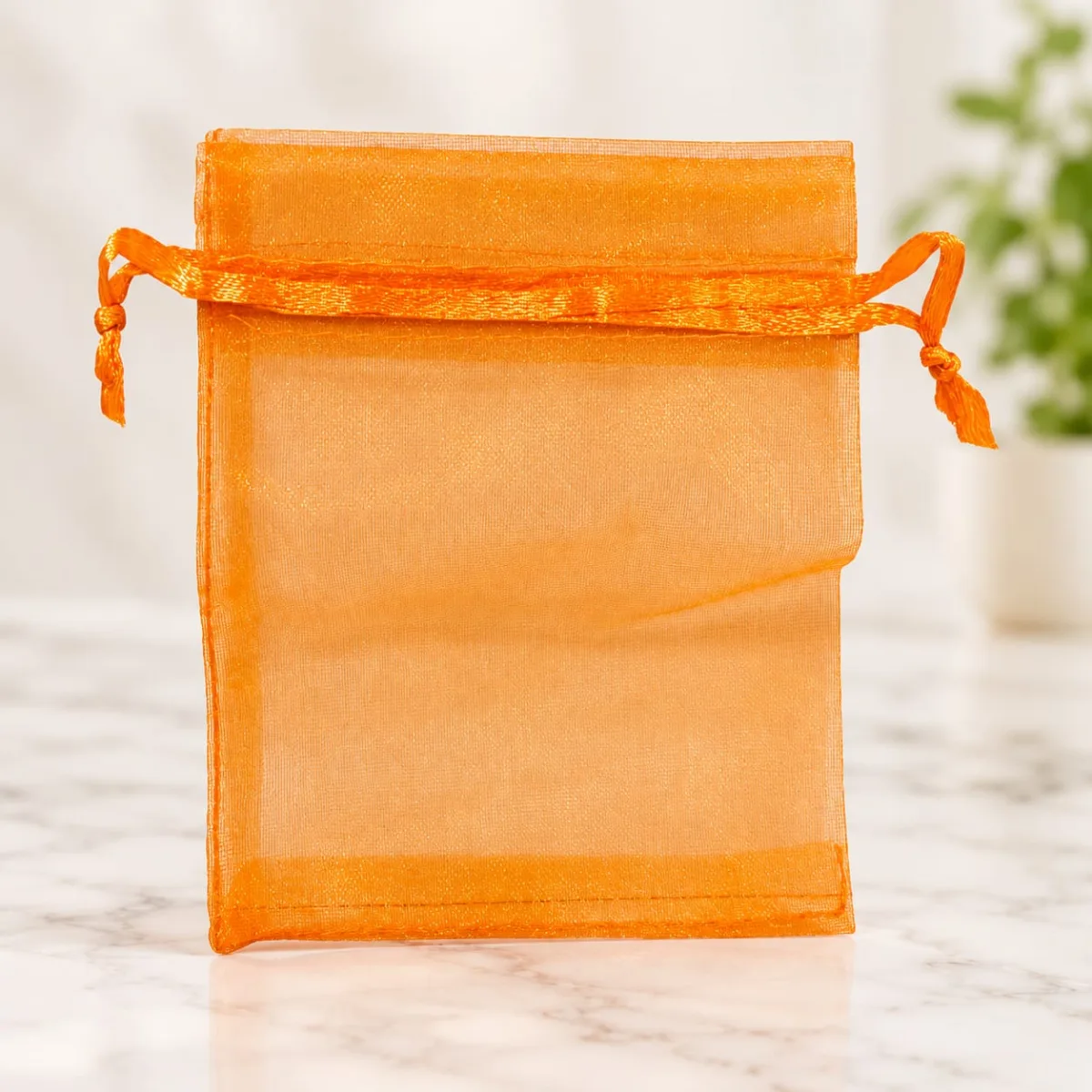 Bolsa de Organza Naranja 9x12 cm