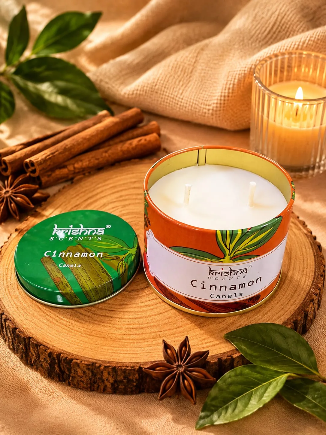 Vela Aromática Krishna Scents Canela