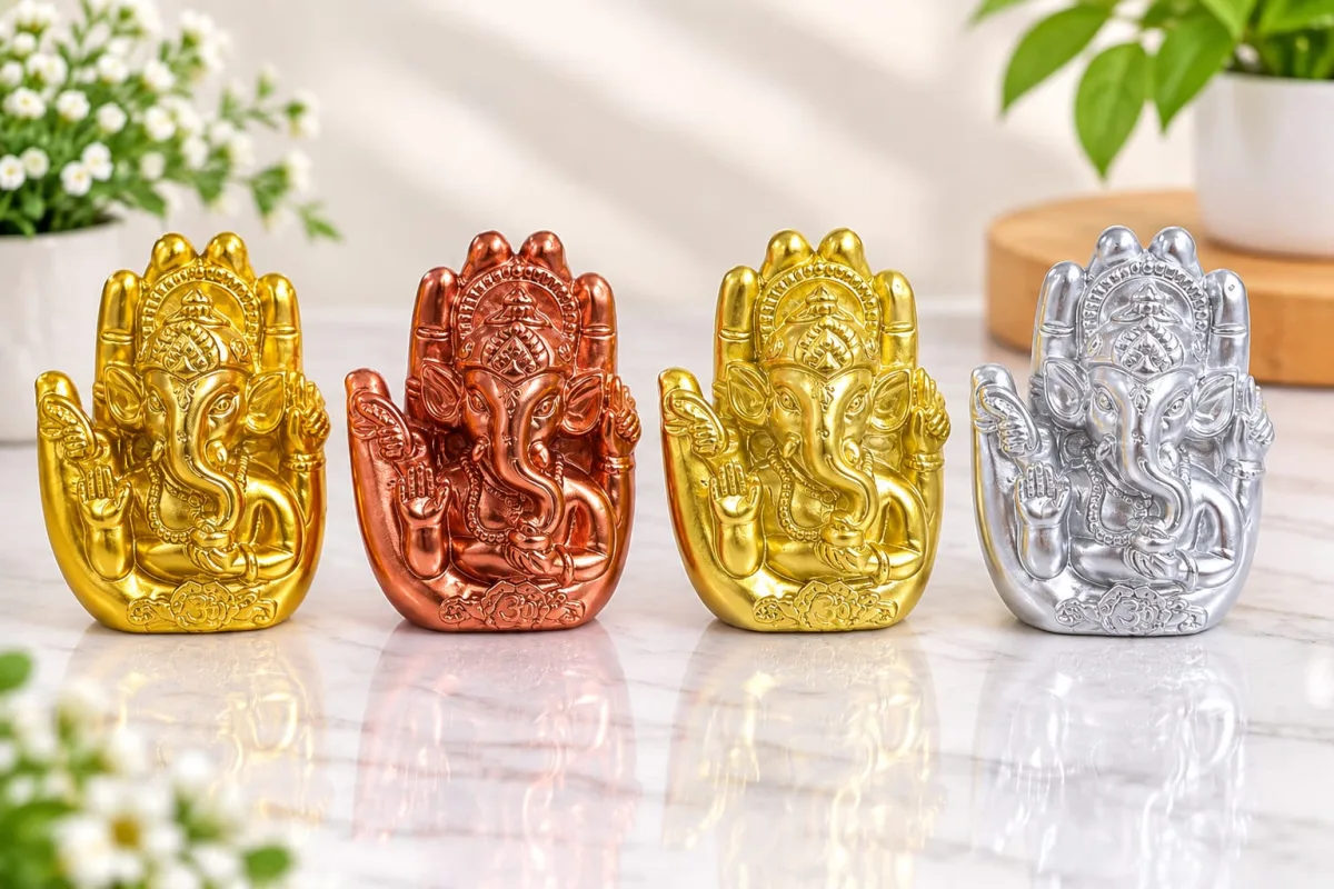 Figura de Ganesh en Mano Dorada