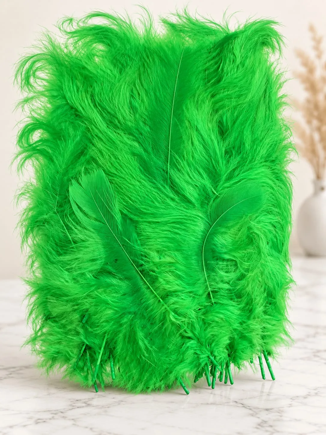 Plumas Esponjosas Verdes