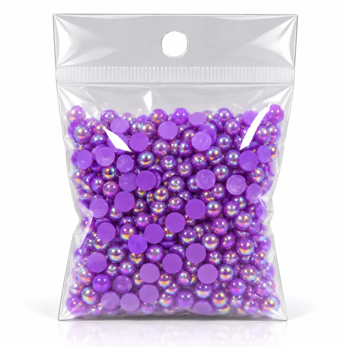 Media Perla Acrílica Morado 6mm