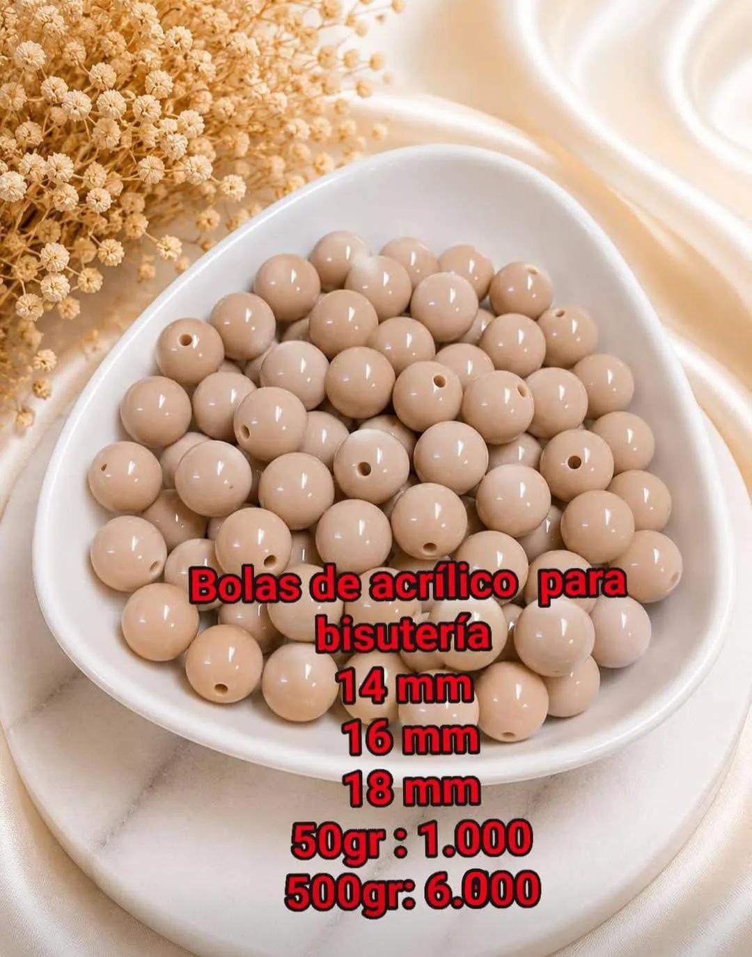 Bolas de Acrilico para Bisuteria