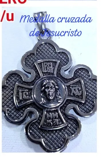 Colgante de Acero - Medalla cruzada de Jesucristo