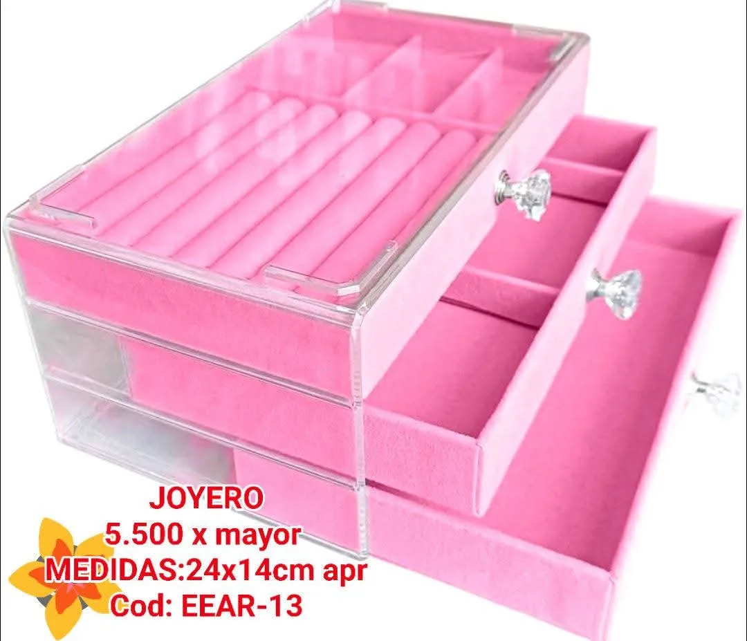 Cajonera Organizadora para Joyas (Rosa)