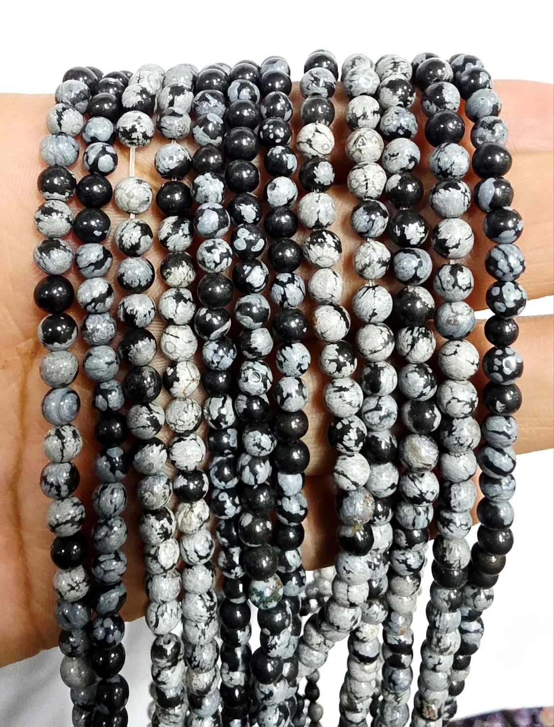 Tira de piedras de Obsidiana Nevado N°4