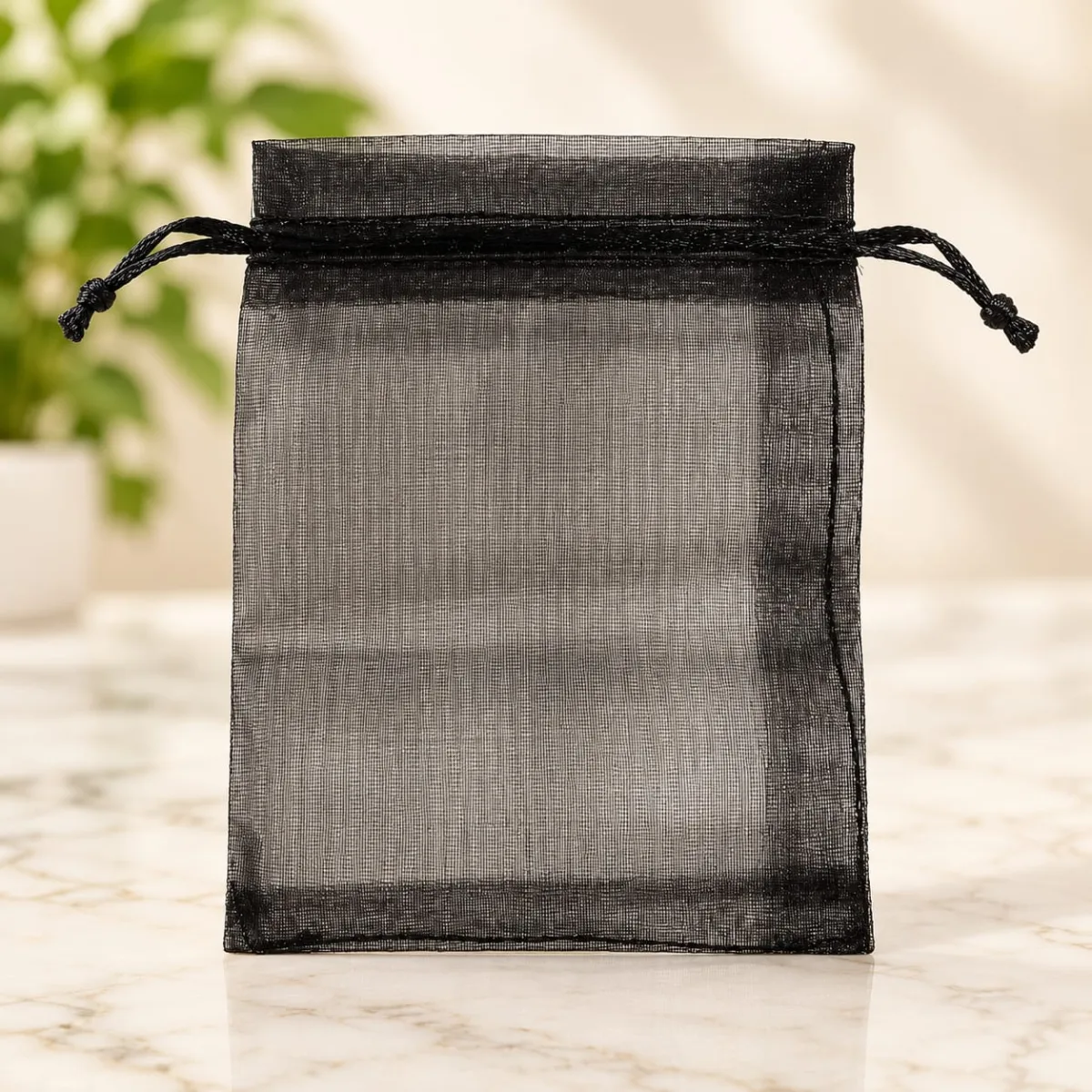 Bolsa de Organza Negra 9x12 cm