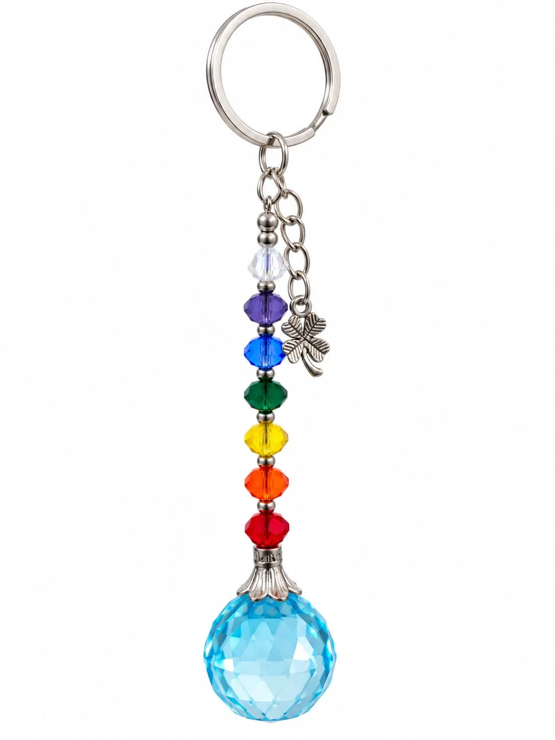 Llavero de 7 Chakras con Prisma Celeste