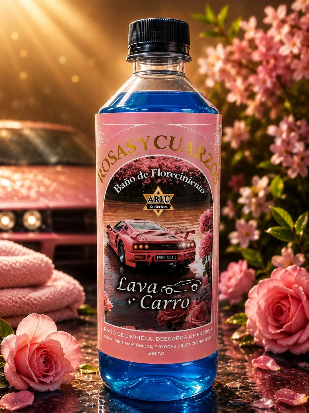 Baño de Florecimiento Rosas y Cuarzos - Lava Carro