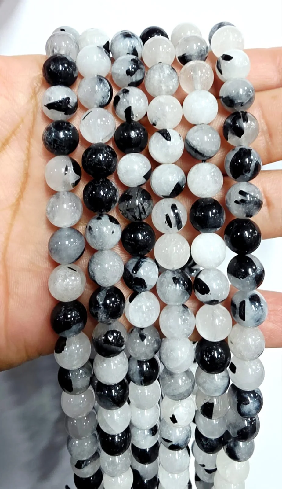 Tira de piedras de Cuarzo Turmalinado N°8