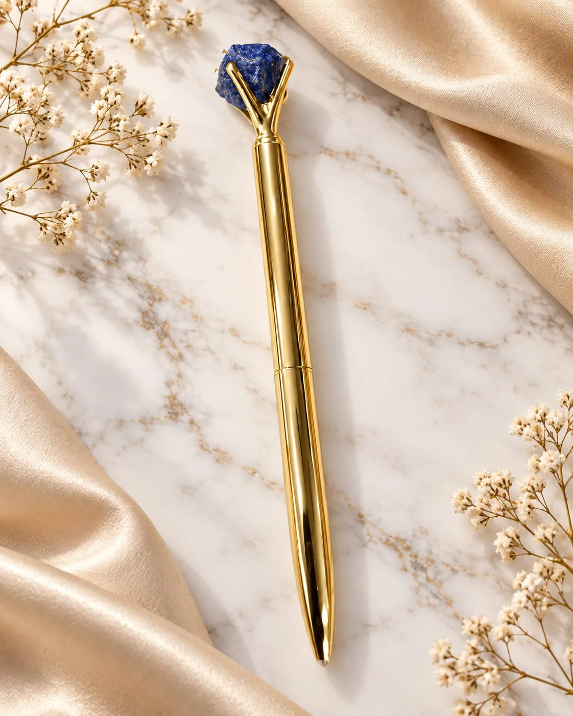 Lapicero con Mineral de Lapislazuli