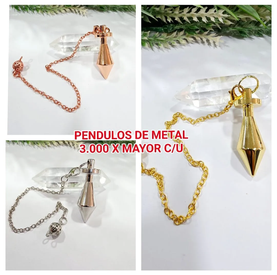 Pendulo de Metal - Cono Facetado