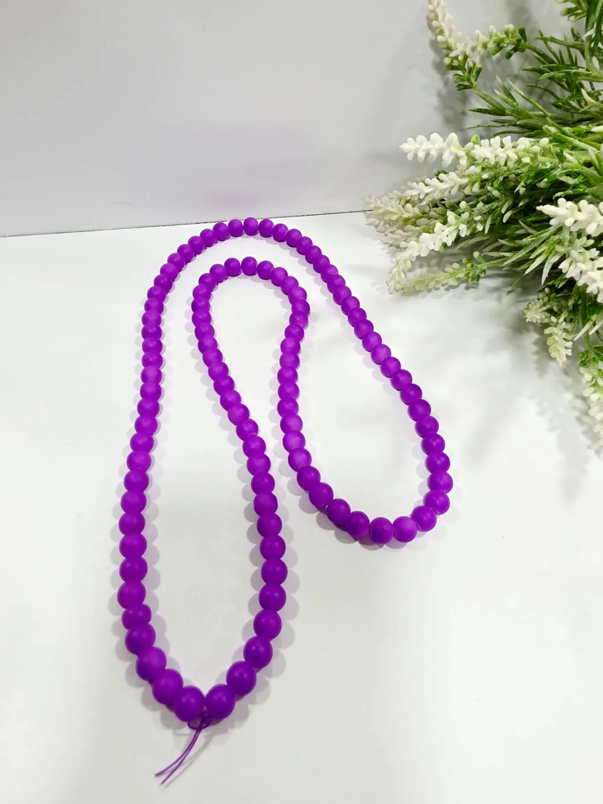 Cuentas de Vidrio Engomado Morado 8mm