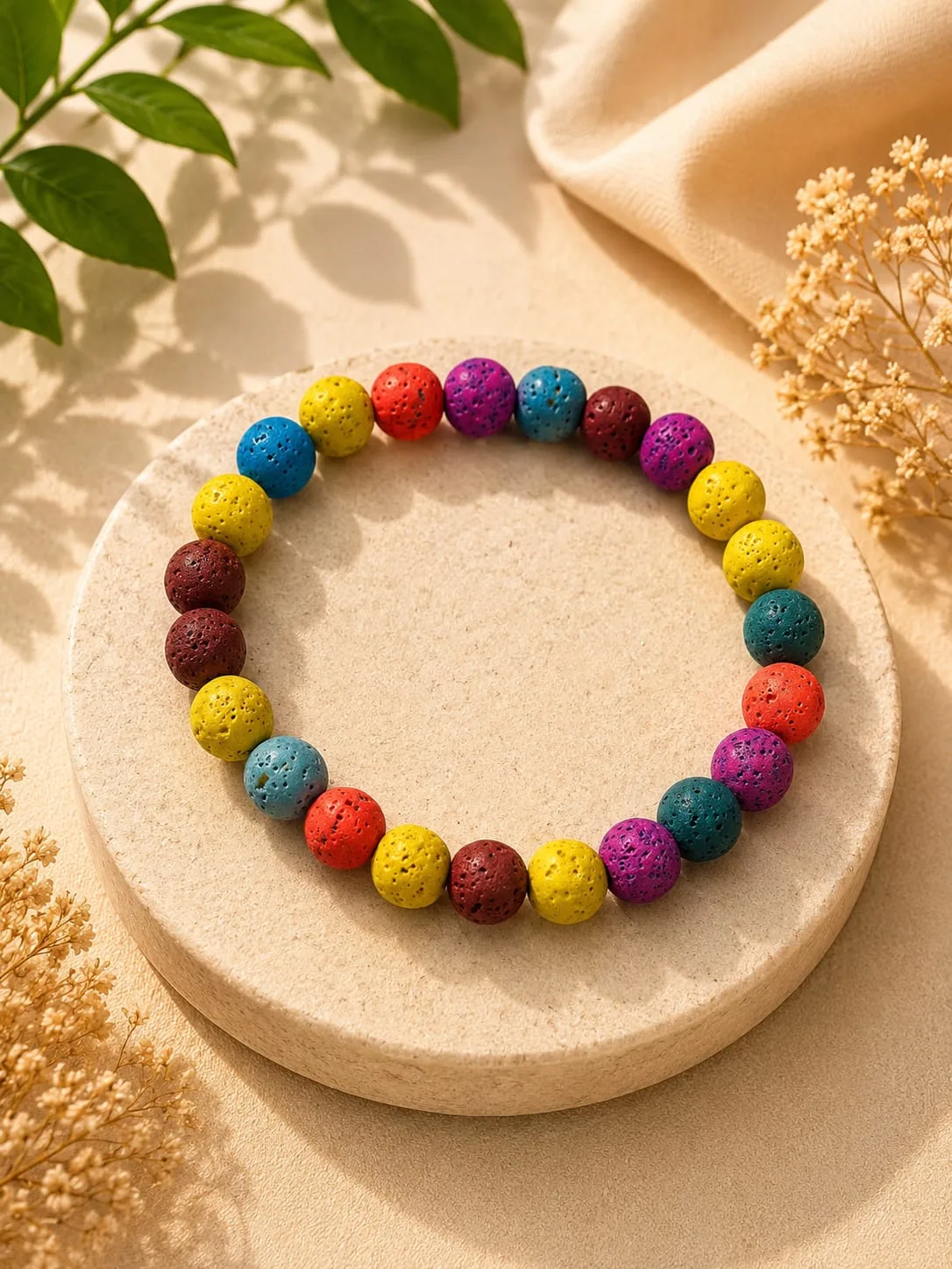 Pulsera de Volcánica de Colores